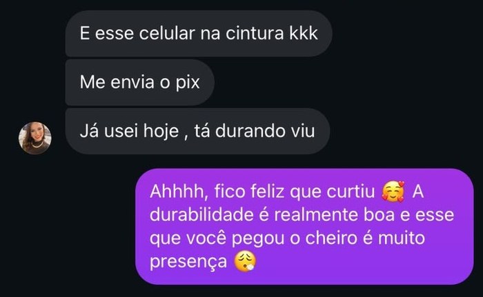 Print de depoimento de cliente